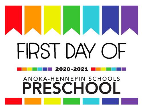 First day of preschool sign 